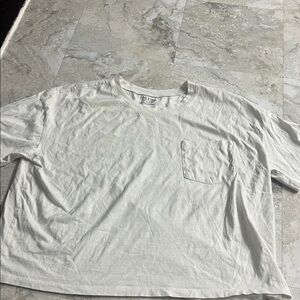 Time and Tru Men's Cream Short Sleeve Tee